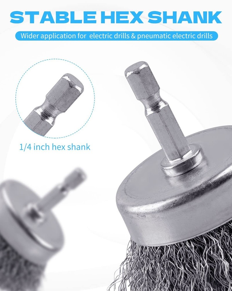 30 Pack Carbon Steel Wire Brush Set