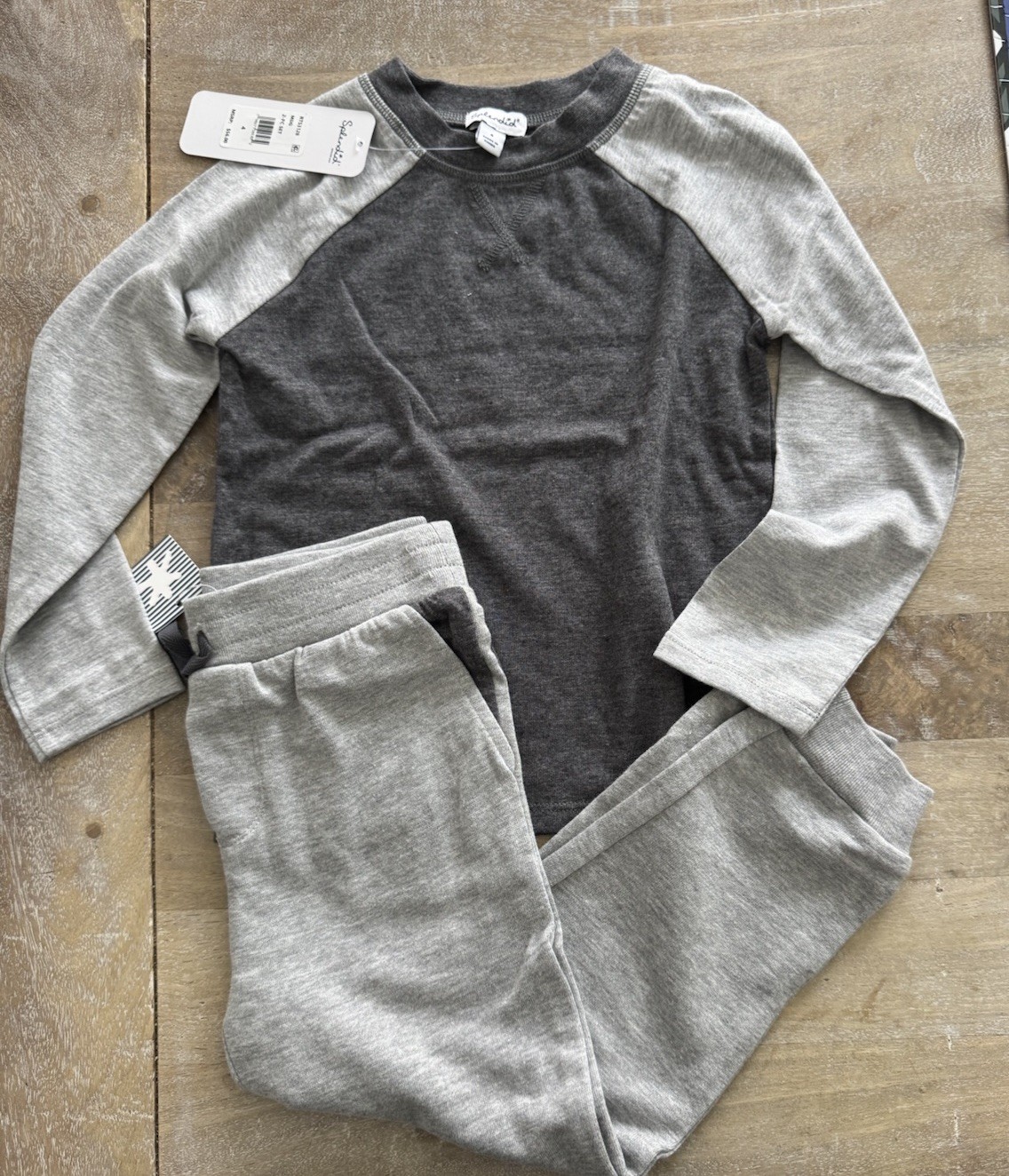 Splendid Toddler Boy Two Tone Long Sleeve Set Joggers Size 4 NWT