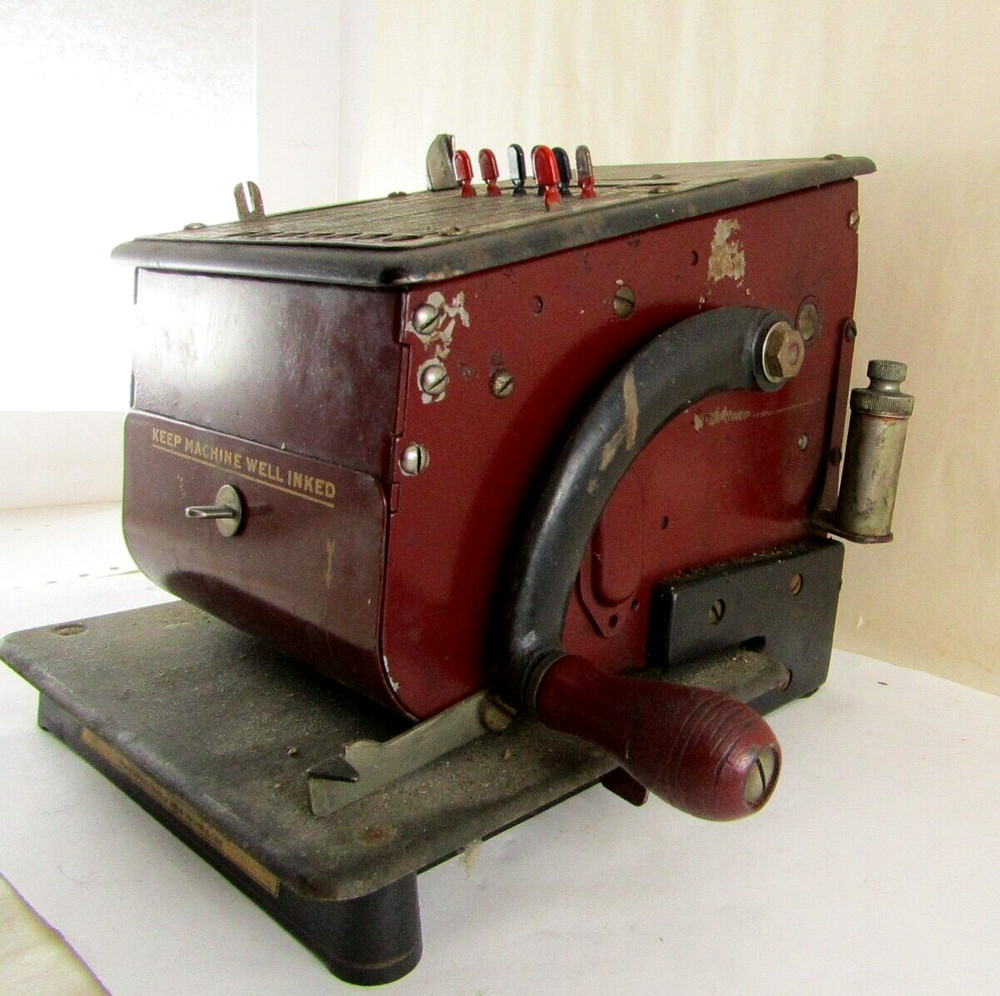 Antique Check Protectograph Machine