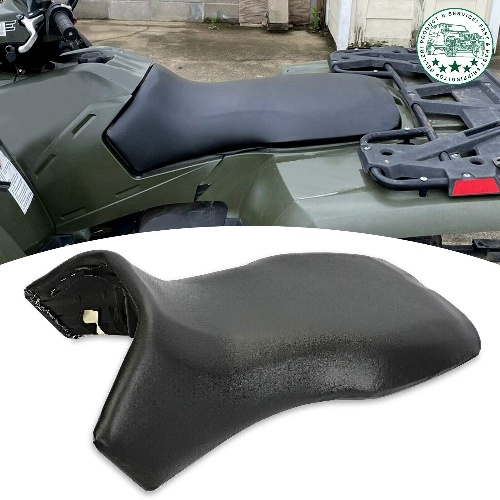 Black Seat Cover Fit 2005 - 2014 Polaris Sportsman 300 400 450 500 600 700 800