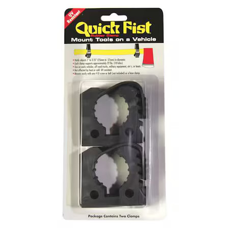 Cable Clamp, Rubber, 2-1/4 In Bundle Dia., Black, 2 Pk, 10010