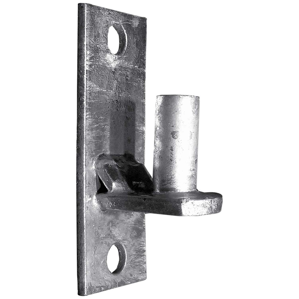 Wall Mount Flat Back Chain Link Fence Gate Hinge - 5/8 Hinge Pin 1 Pack Silver