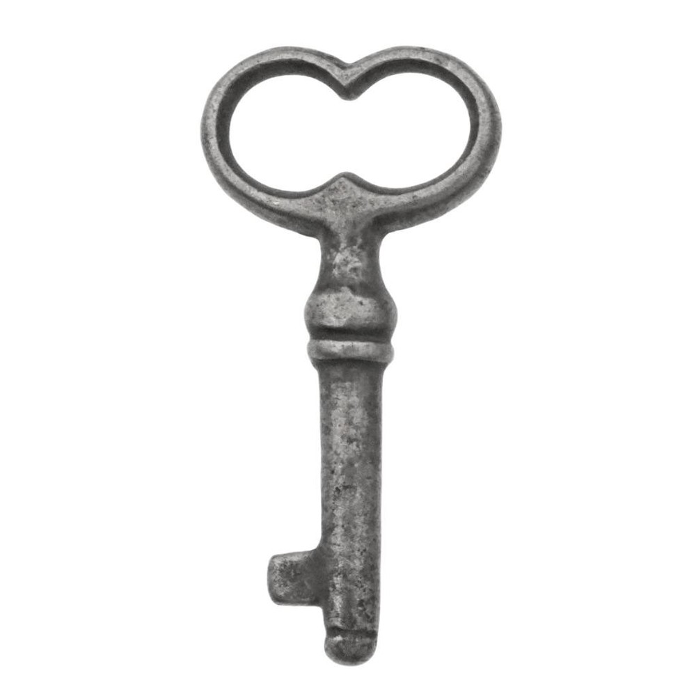 SMALL TINY Key with WIRE Bow 1⅛" - Antique Key Vintage Key Solid Shaft ref.k875