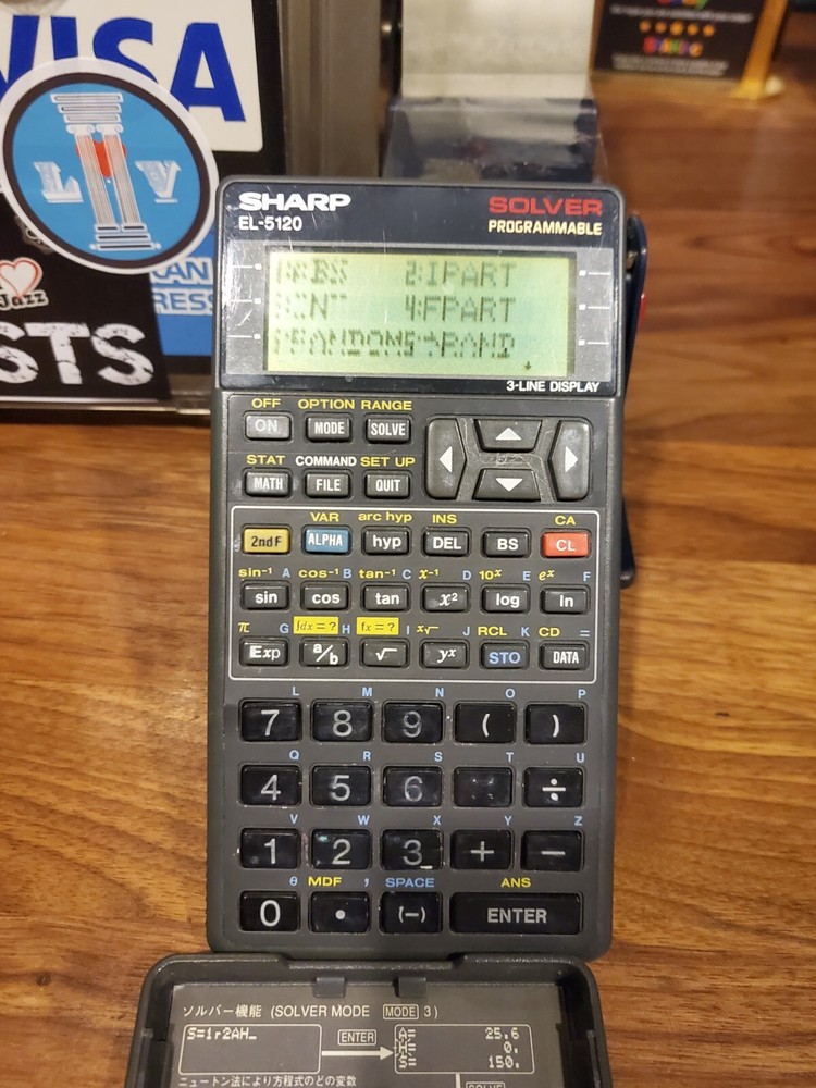 Sharp EL-5120 Solver Programmable Scientific Calculator LCD Glitchy PreOwn WORKS