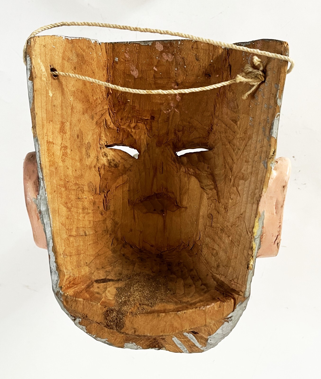 MEXICAN MICHOACAN FOLK ART HAND CARVED PASTORELAS ERMITANO HERMITANO DANCE MASK