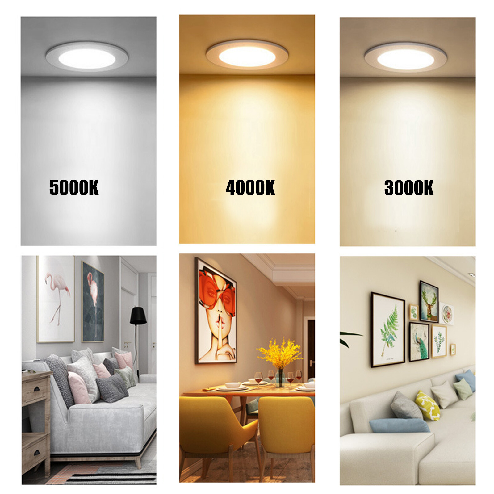 6/12/24/36/48 Pack 6 Inch LED Recessed Light with 3CCT- Canless Ultra Thin Wafer