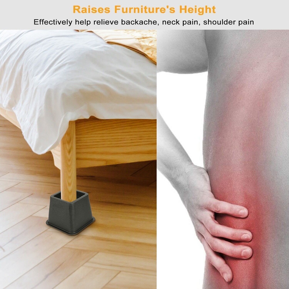 8Pcs Bedding Furniture Risers Adjustable Bed Sofa Chair Riser Stackable Lifter