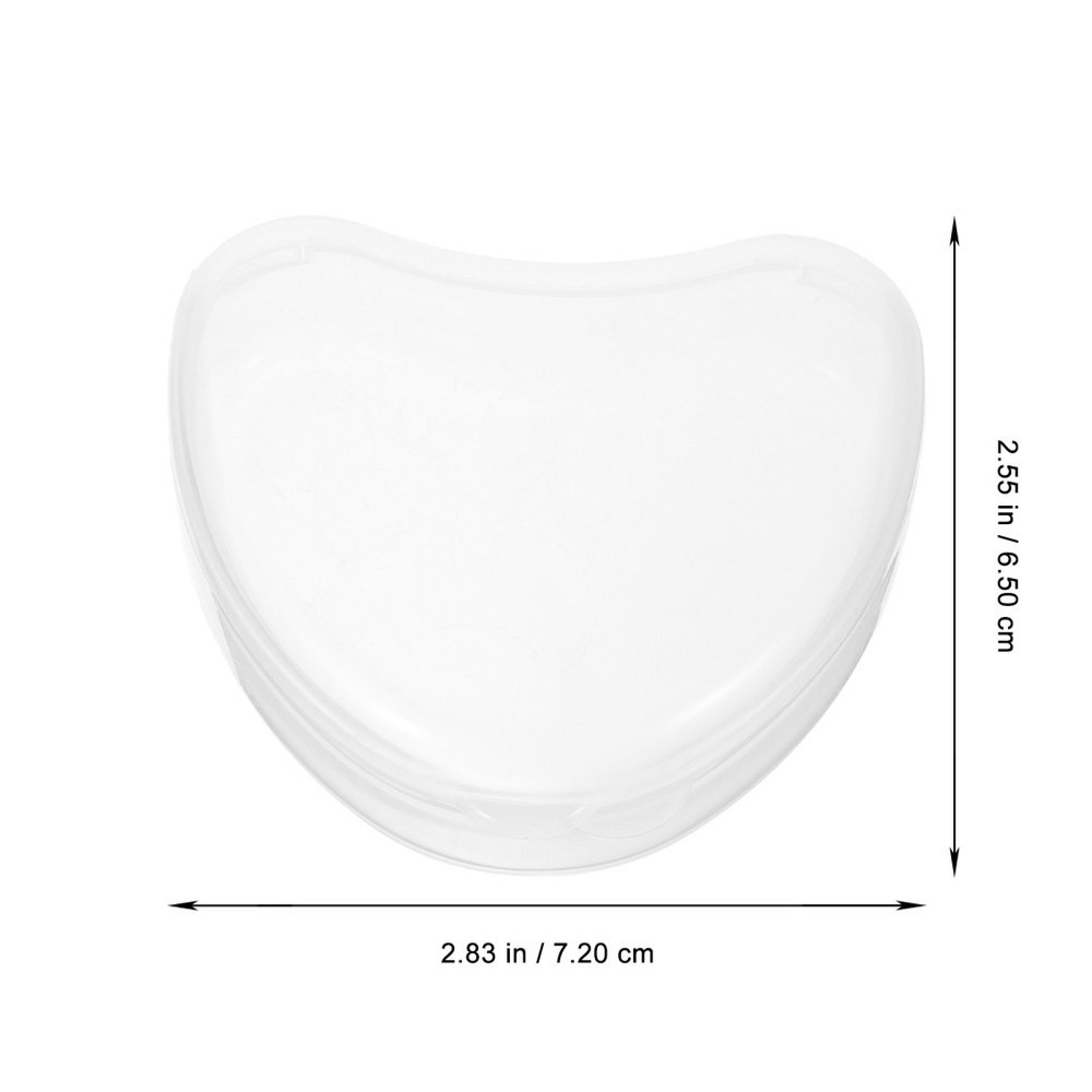 2 Pcs Lightweight Denture Holder Compact Container Carrying Case