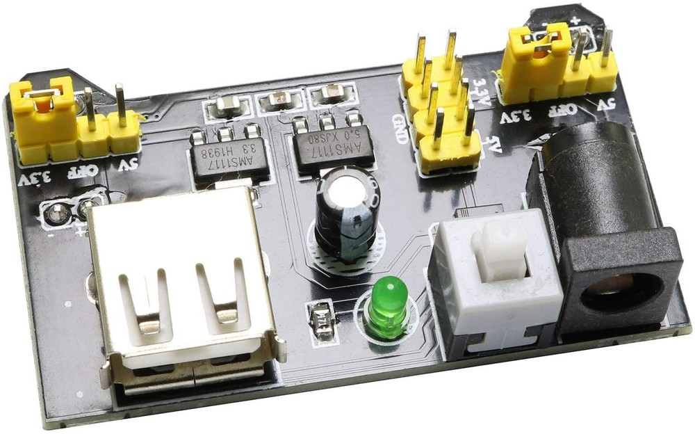 MB102 Breadboard Power Supply Module 9v Battery Clip DC Plug Assortment Kit