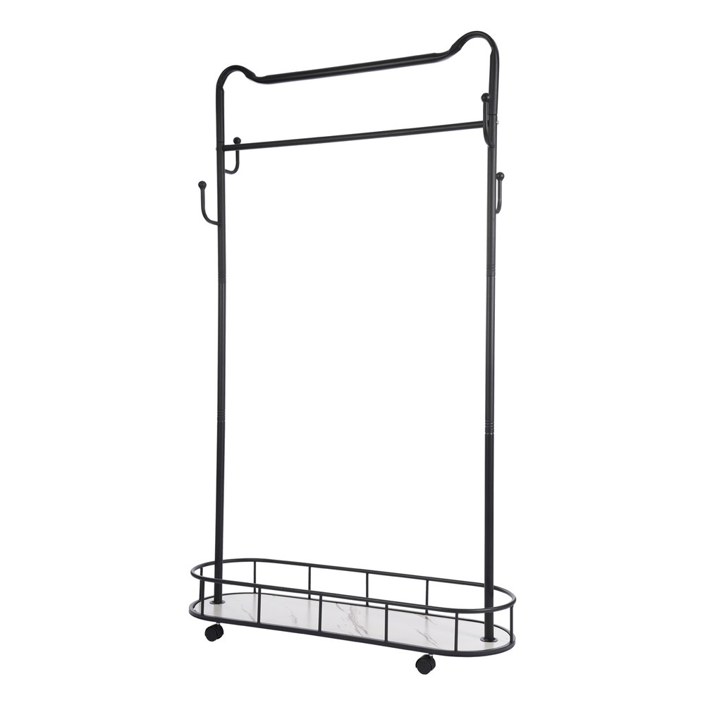 Clothes Rack, Movable Coat Rack, Coat Rack with Storage Basket