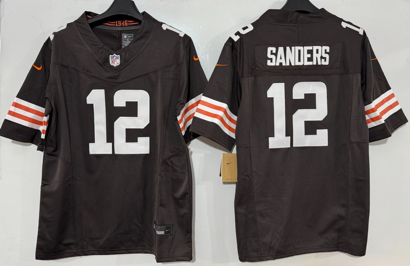 NWT Men's Shedeur Sanders #12 Stitched Jersey Brown/White