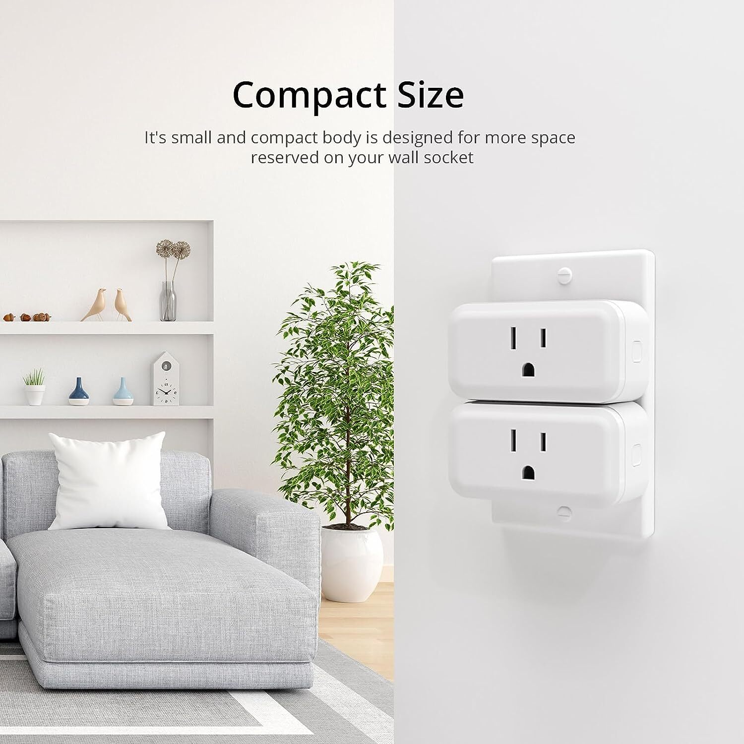 SONOFF S40 WiFi Smart Plug 15A with Energy Monitoring Voice Remote Control 2PCS