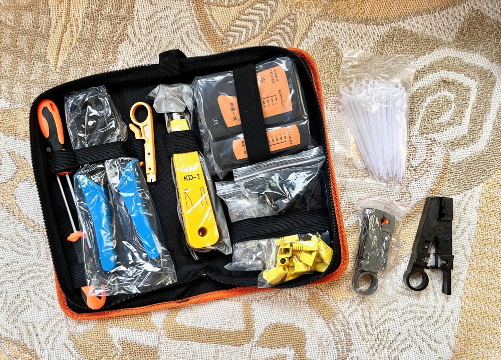 Network Cabling Instatlation Kit * 9 Piece + Connector Parts * Never Used (A2)