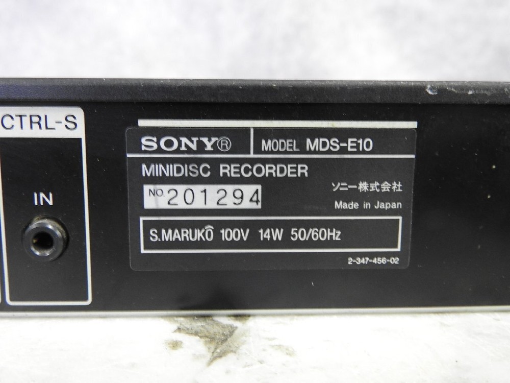 Sony MDS-E10 MD Recorder MD Deck Player