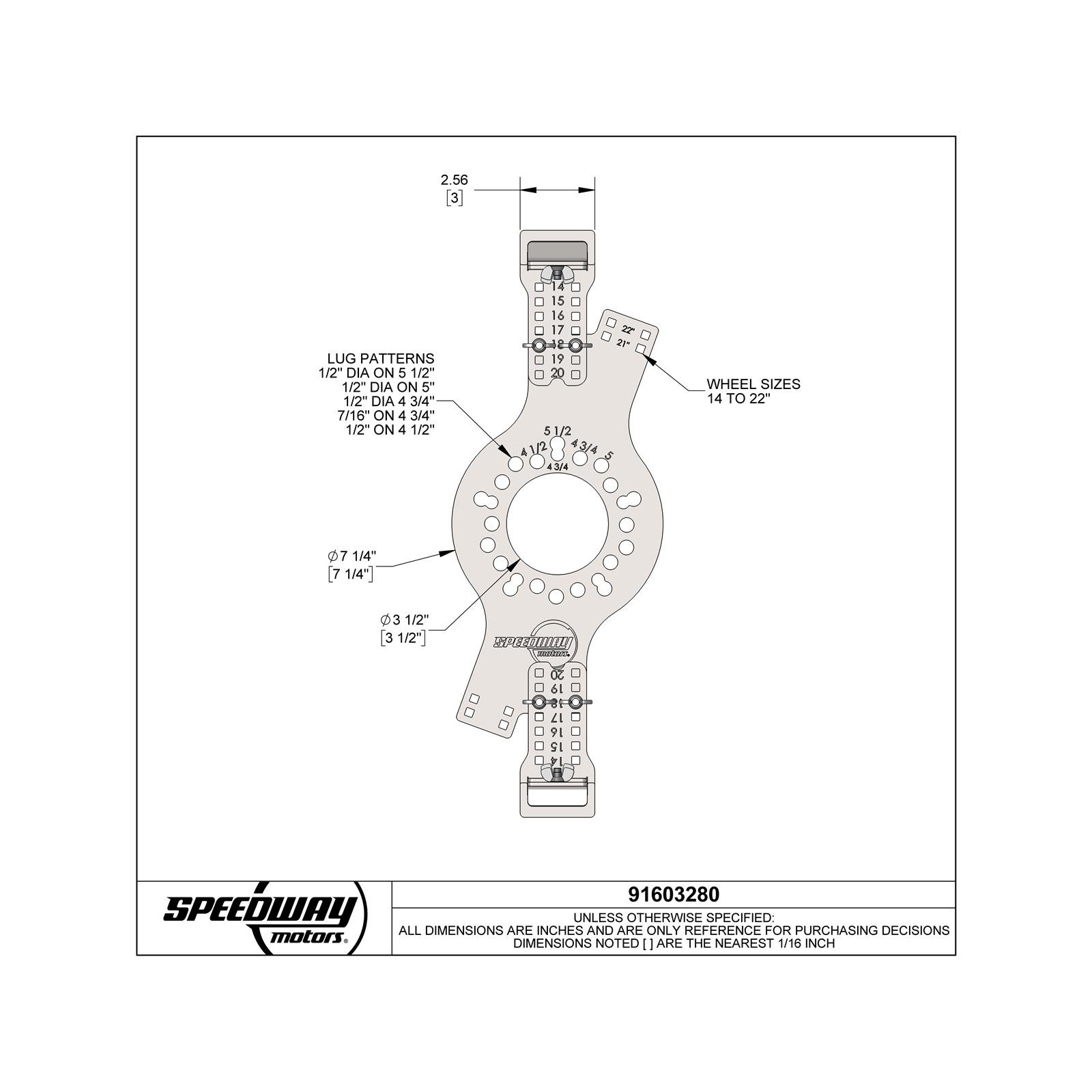 Wheel Fitment Tool for Tire Fit Testing Size Measuring Mockup