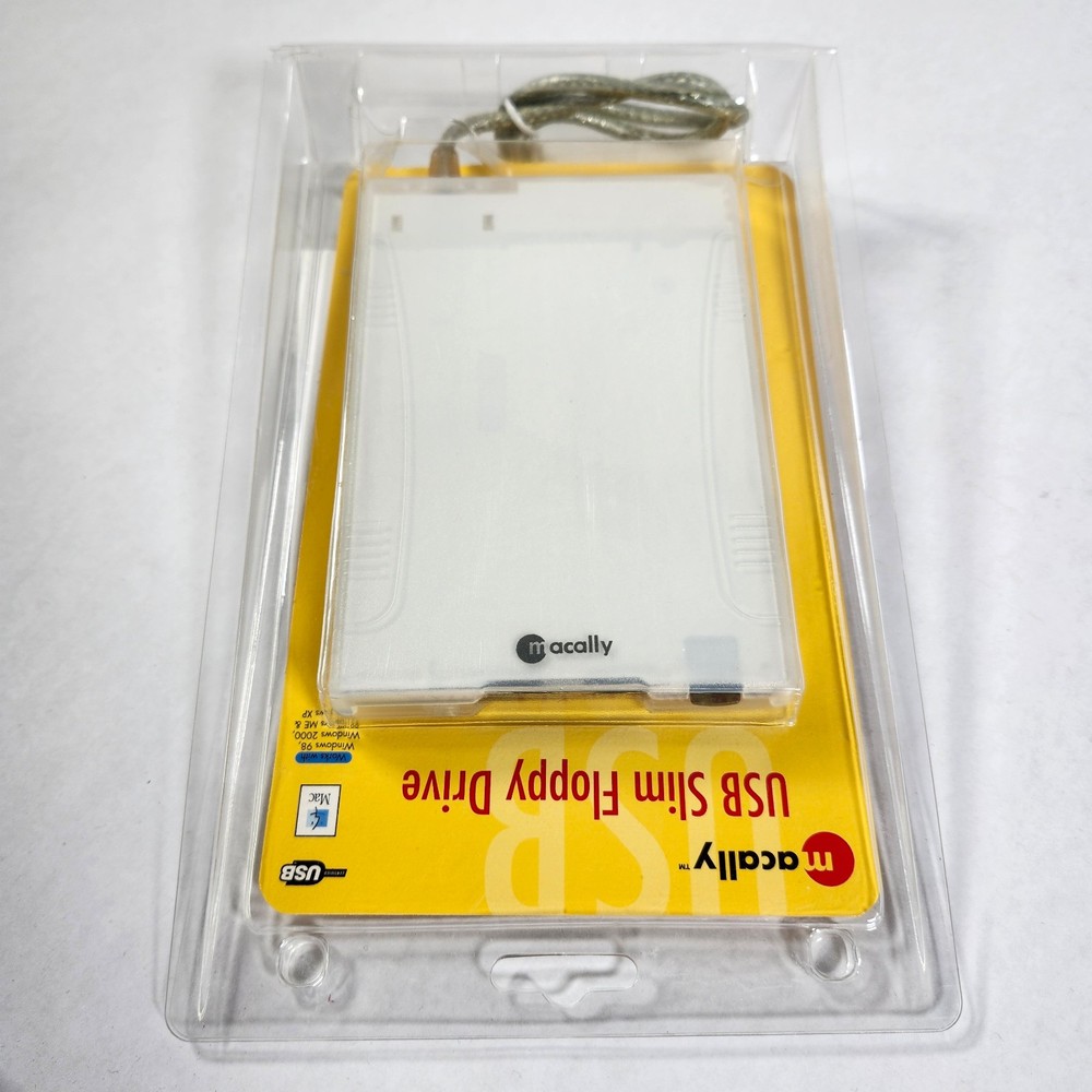 Macally USB Slim External Floppy Disk Drive for Mac & Windows 98 2000 XP NOS NEW
