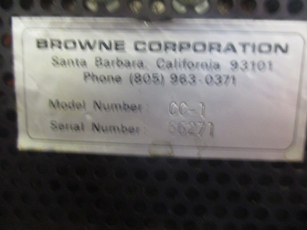 Browne Corporation Model: CC-1 Relow System