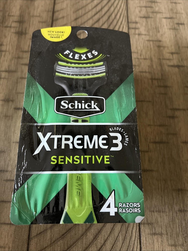 NIP SCHICK XTREME 3 SENSITIVE RAZORS 4 PACK