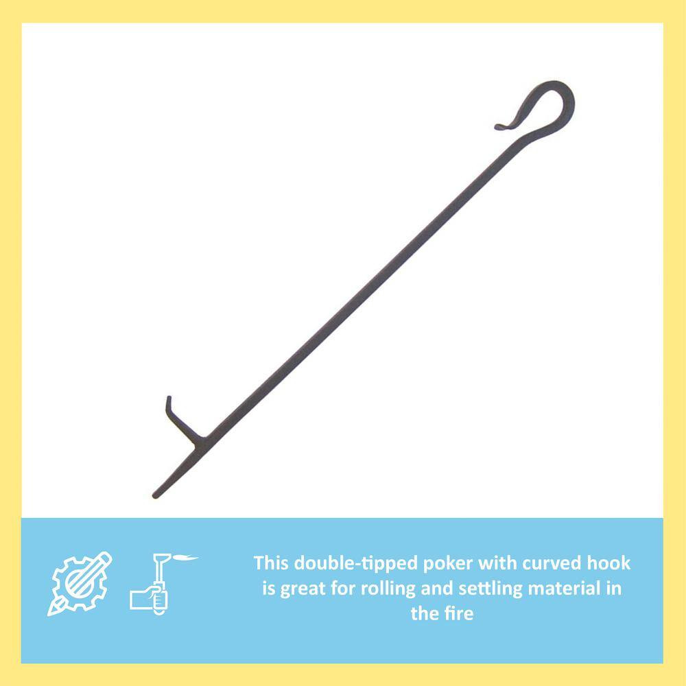 Shepherd'S Hook 28 In. Tall Fireplace Poker Tool, Graphite