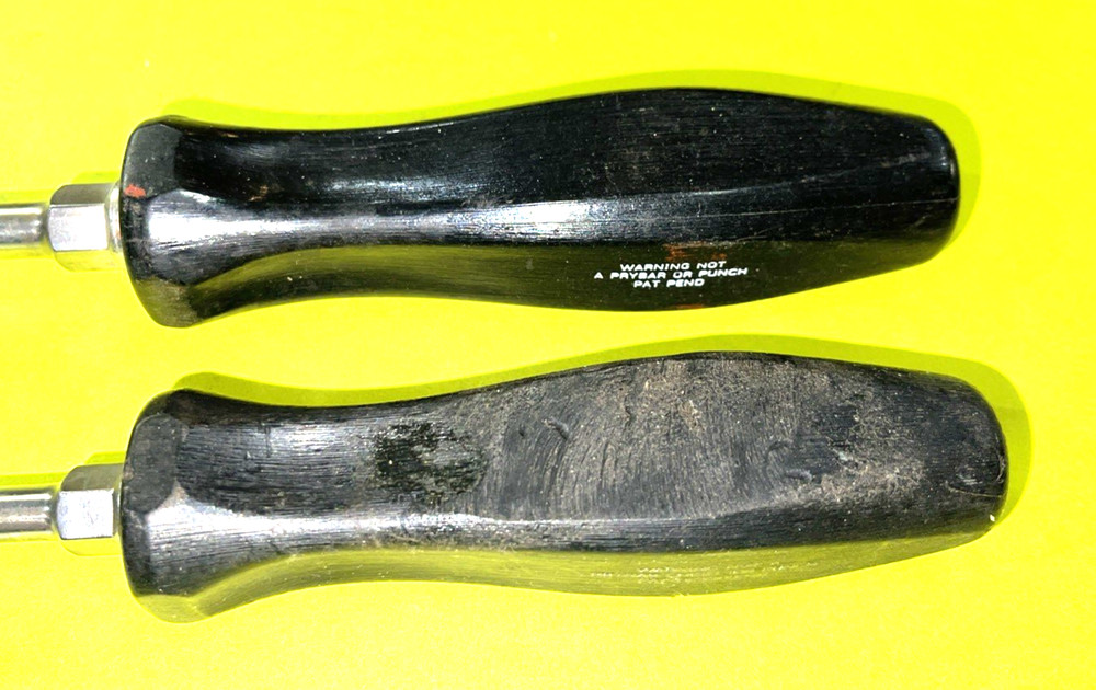 SNAP-ON TOOLS 2 PIECE BLACK HARD HANDLE SCREWDRIVER SET #3 AND #4 PHILLIPS