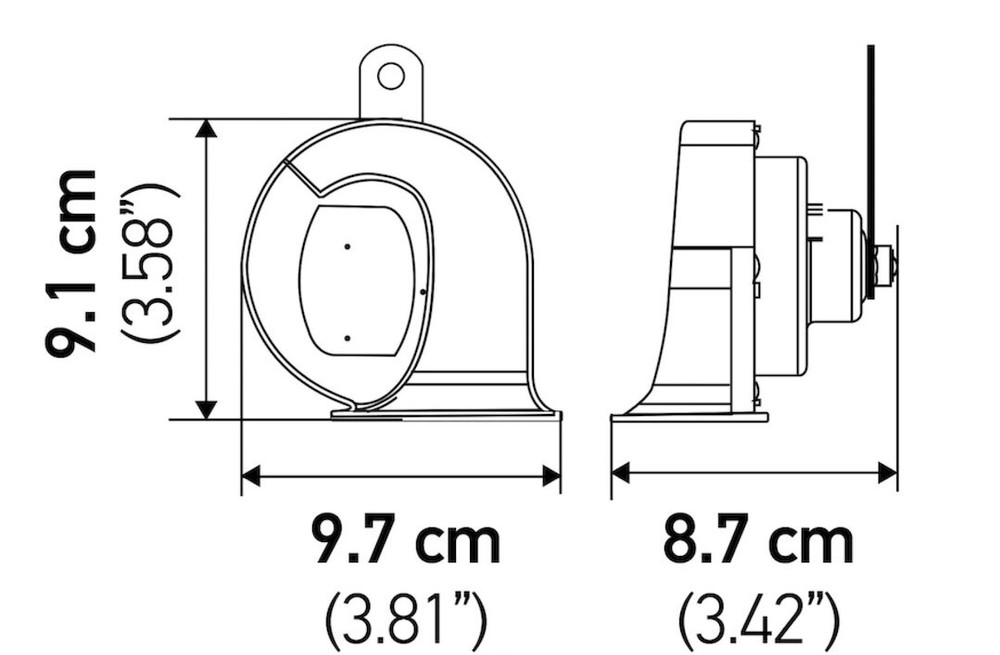 Hella 007728883 TE30 HORN