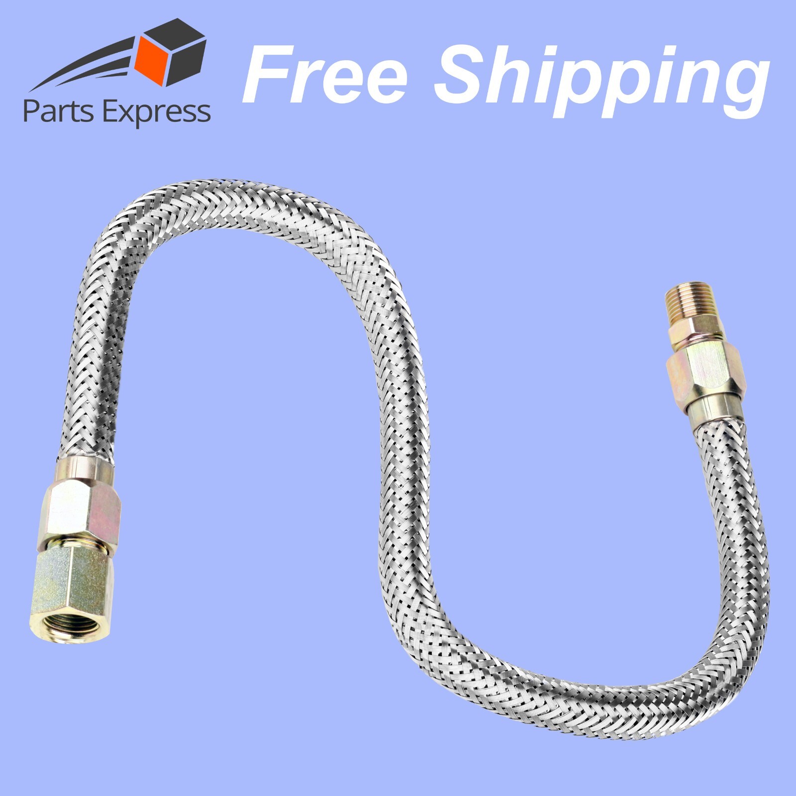 FOOD GRADE FLEXIBLE METAL HOSE SS#316 HOSE+FITTING+ADATERS (3/4" NPT x 48" L)