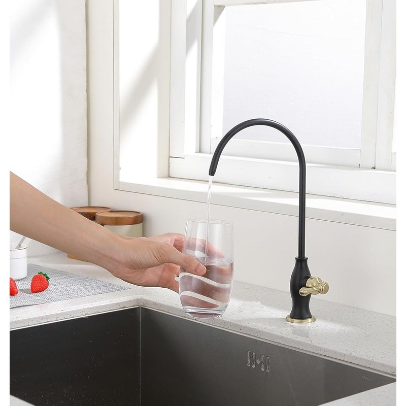 Solid Brass Water Filter Faucet 360 Swivel Easy Installation Kitchen Sink Use