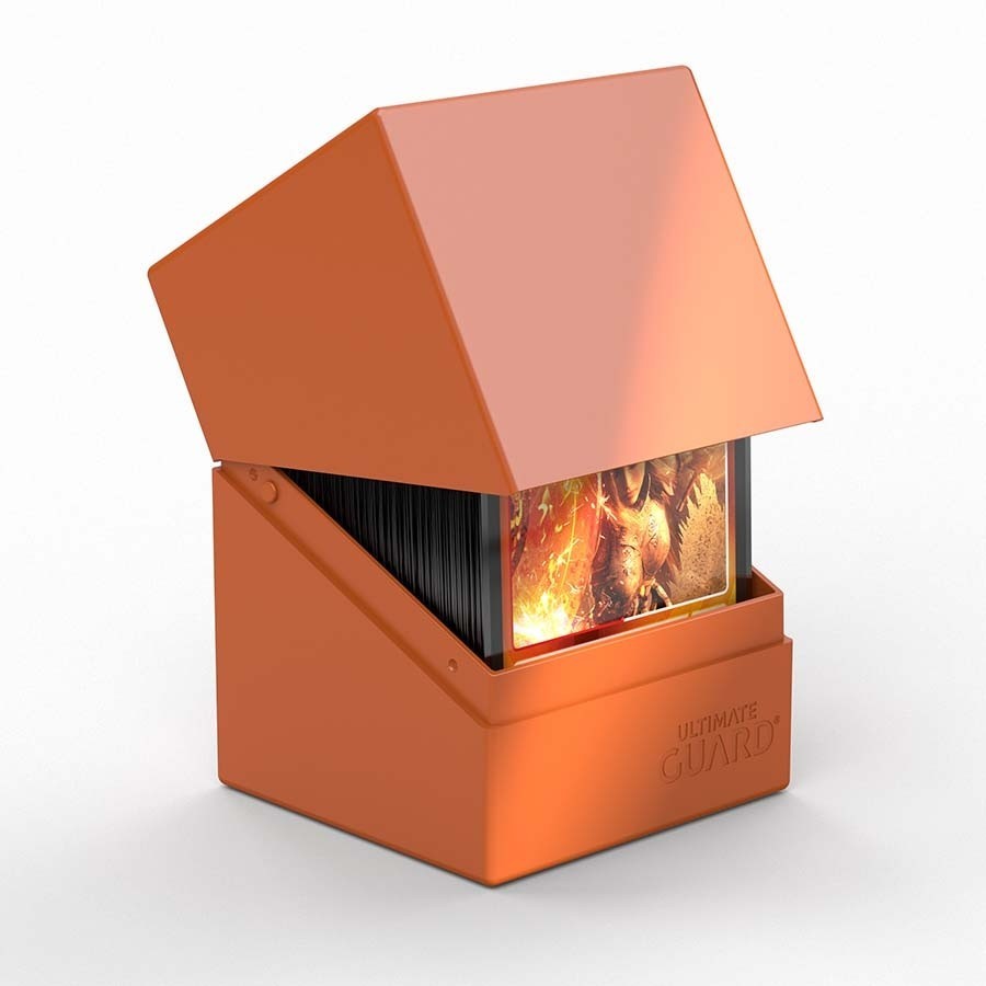1 Ultimate Guard Solid Orange Boulder 100+ Deck Box