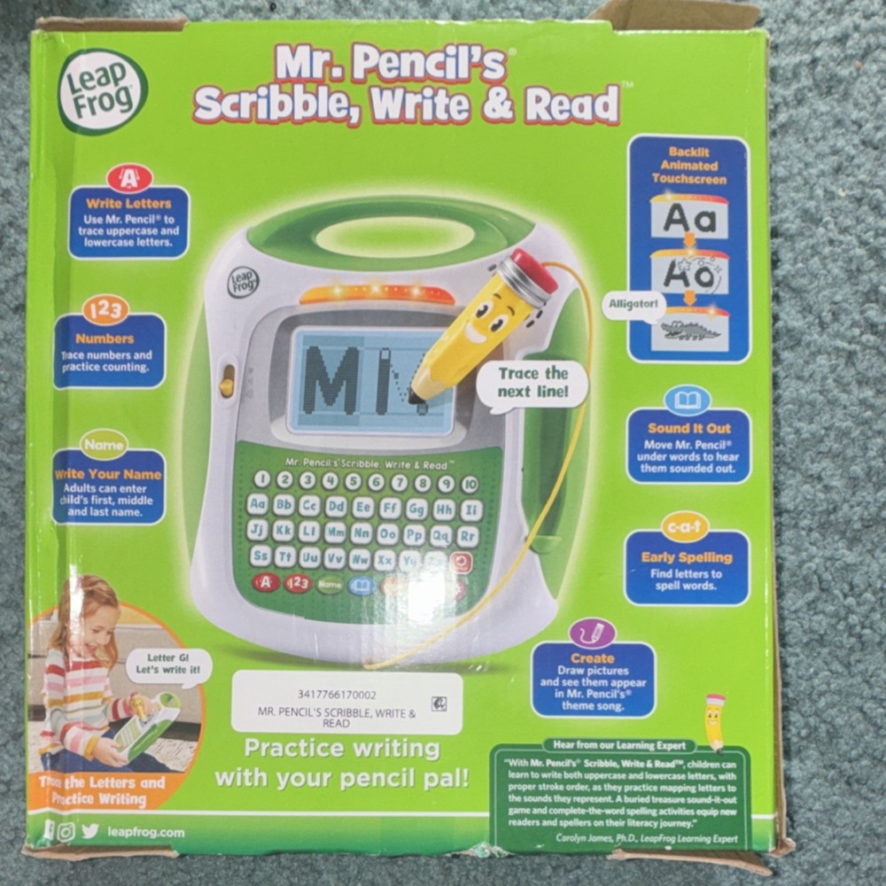 LeapFrog Mr. Pencil's Scribble, Write & Read Electronic Learning Toy Model 80-6…