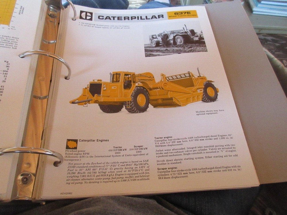 Caterpillar 637E Wheel Tractor-Scraper Brochure 6 page