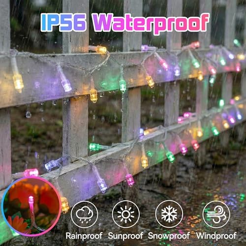 100 LED Easter Mini Lights - 33Ft Pastel Colored Connect String Light Plug in