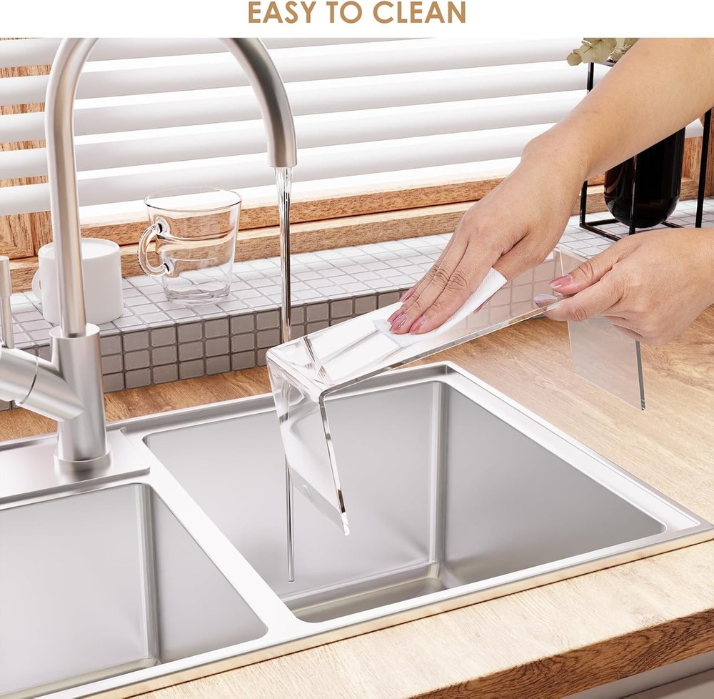 Large Acrylic Risers, 8 Pcs 2 Set 7”L~8”L~9”L Rectangular Stands Shelf Clear ...