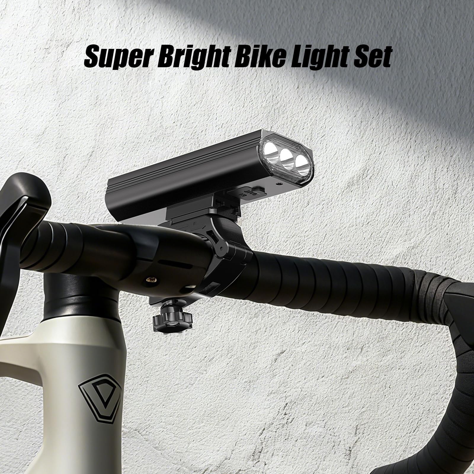 Rechargeable Bike Lights for Night Riding High Lumens with 2 Pack Taillight, ...