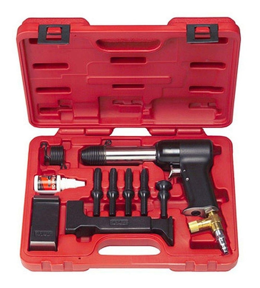 3X AIR HAMMER KIT FOR SOLID RIVETS. COMES WITH 2 BUCKING BARS, 4 CUPPED UNIVE...