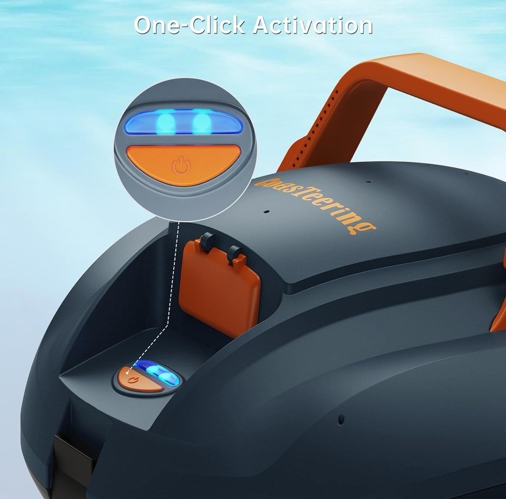 CoasTeering Cordless Robotic Pool Cleaner w/ 100min Runtime, Fast Charging
