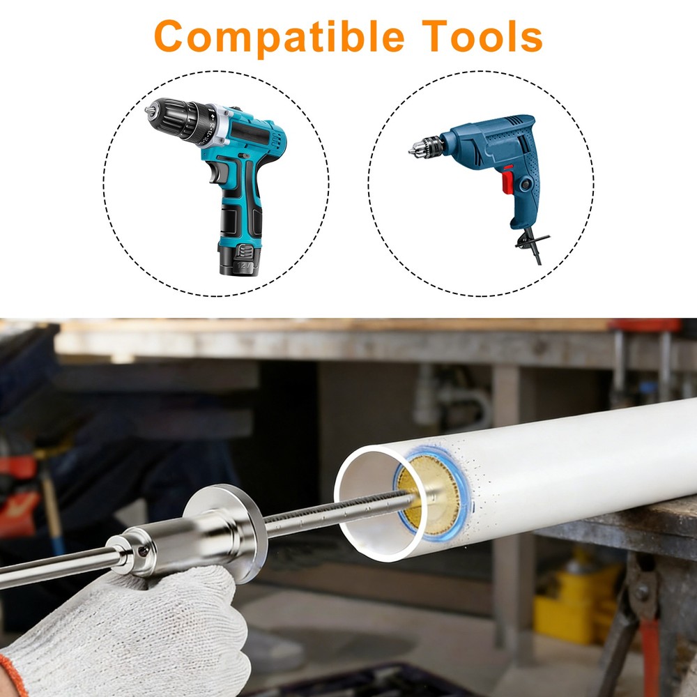 Adjustable Inside PVC Pipe Cutter 7"Depth Pipe Cutter Tool for 1-1/2" to 8" Pipe