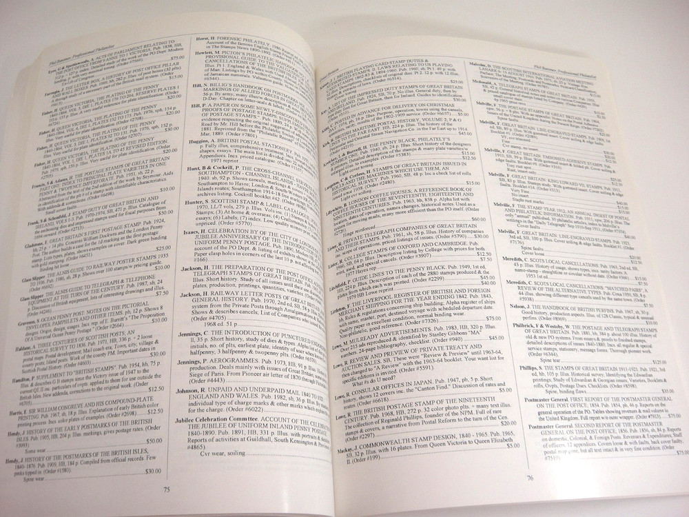 Philatelic Literature Price List Number 6 1994 Phil Bansner Reference Periodical