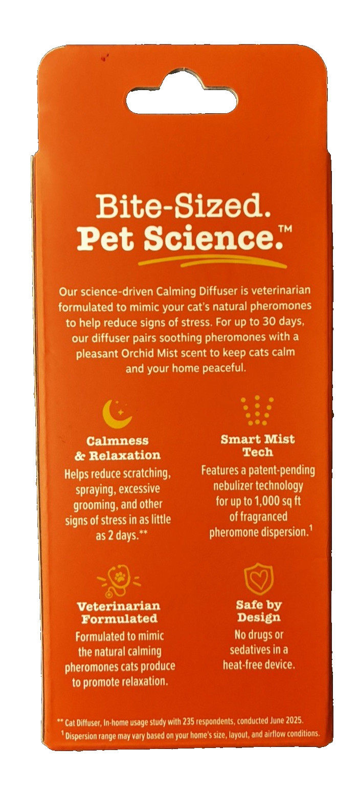 Zesty Paws Calming Diffuser for Cats – Orchid Mist Scent – 30 Day Plug-In