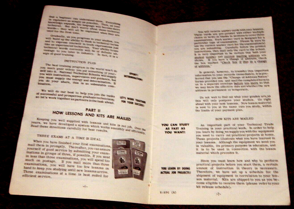 Vintage National Technical Schools Student Guide Book