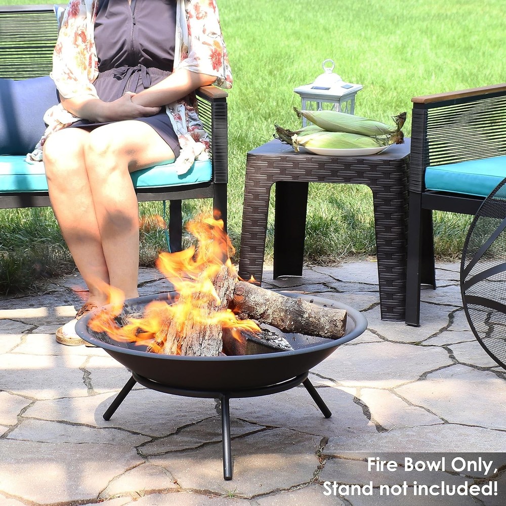 Outdoor Fire Pit Bowl Replacement Insert for DIY Ring or Existing Stand