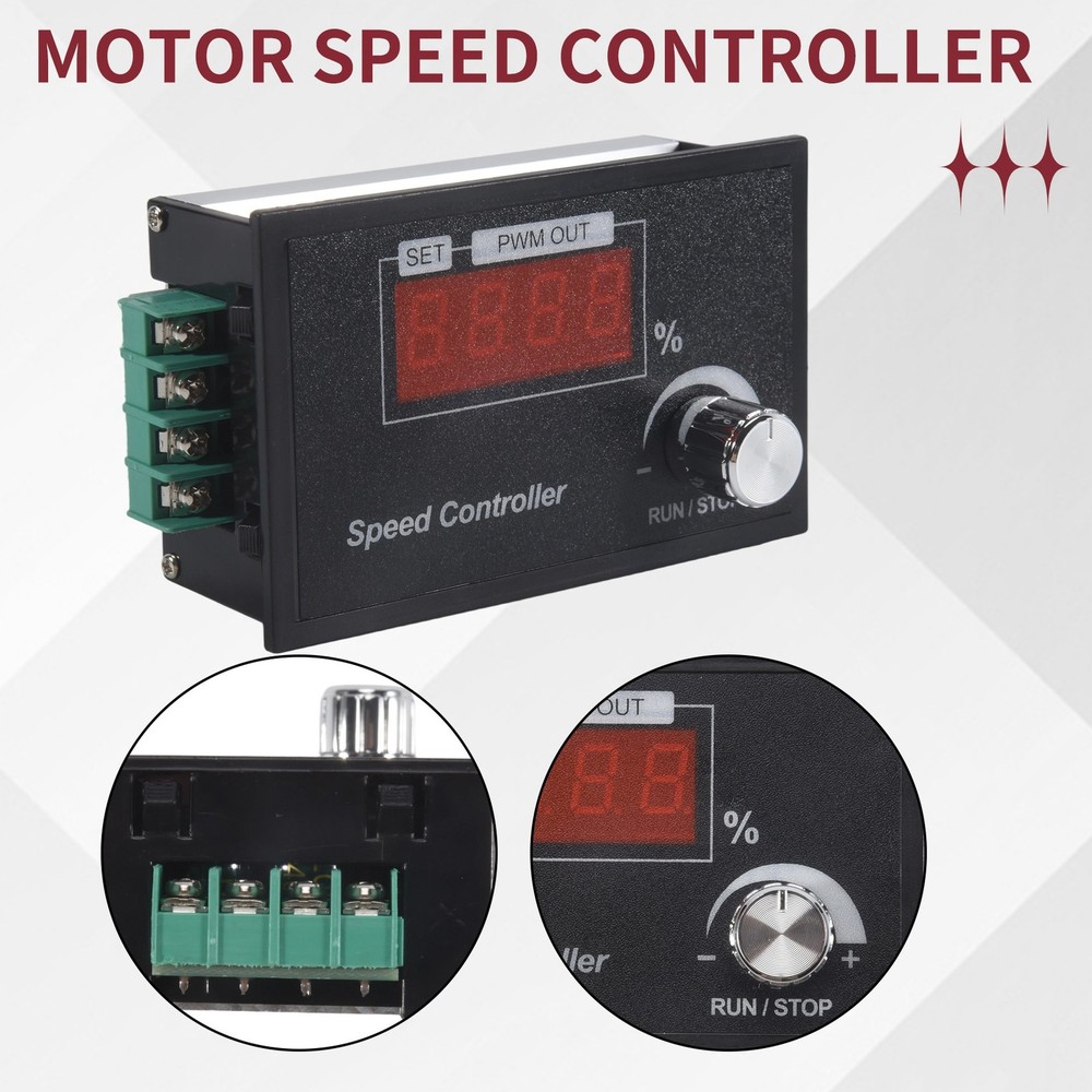 PWM DC Motor Speed Controller 6-60V 30A with Digital Display & Robust PCB -2296