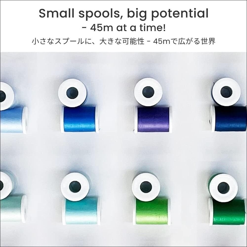 Compact 30-Color Sewing Thread Kit with Quality Needle Threader - 45m Spools