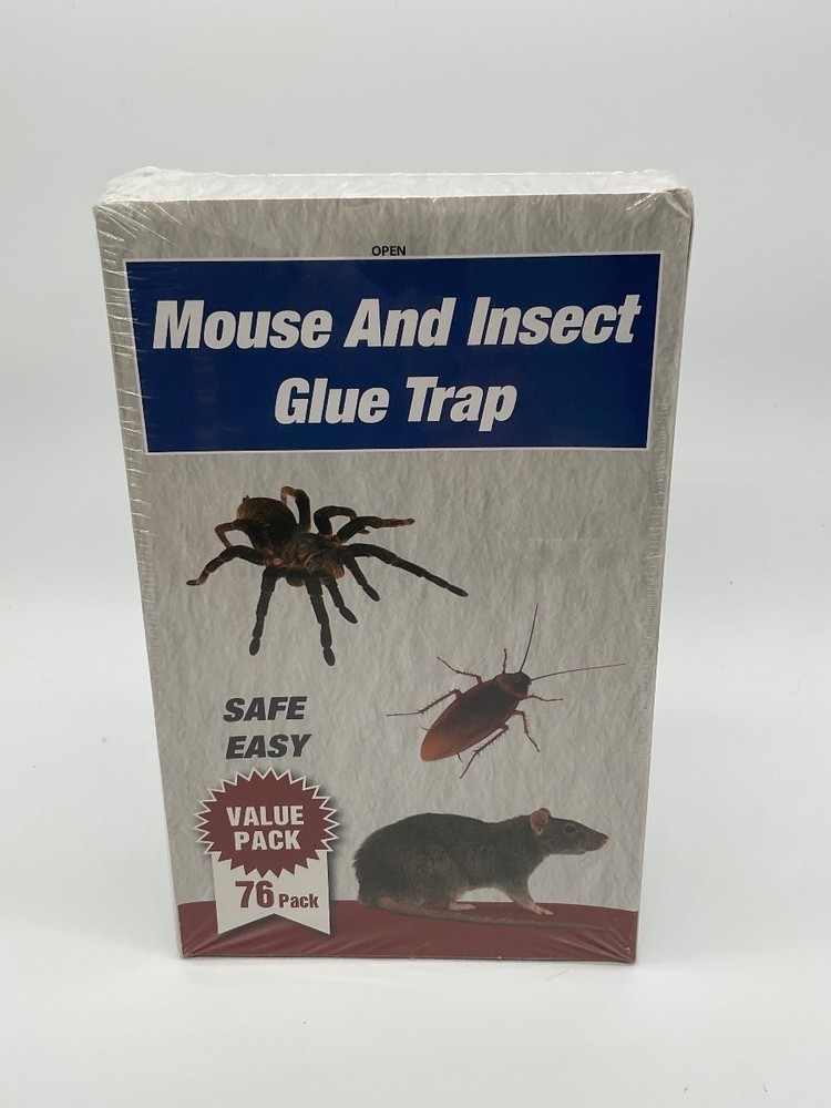 Mouse And Insect Glue Trap Value Pack 76 Pack Safe Easy New