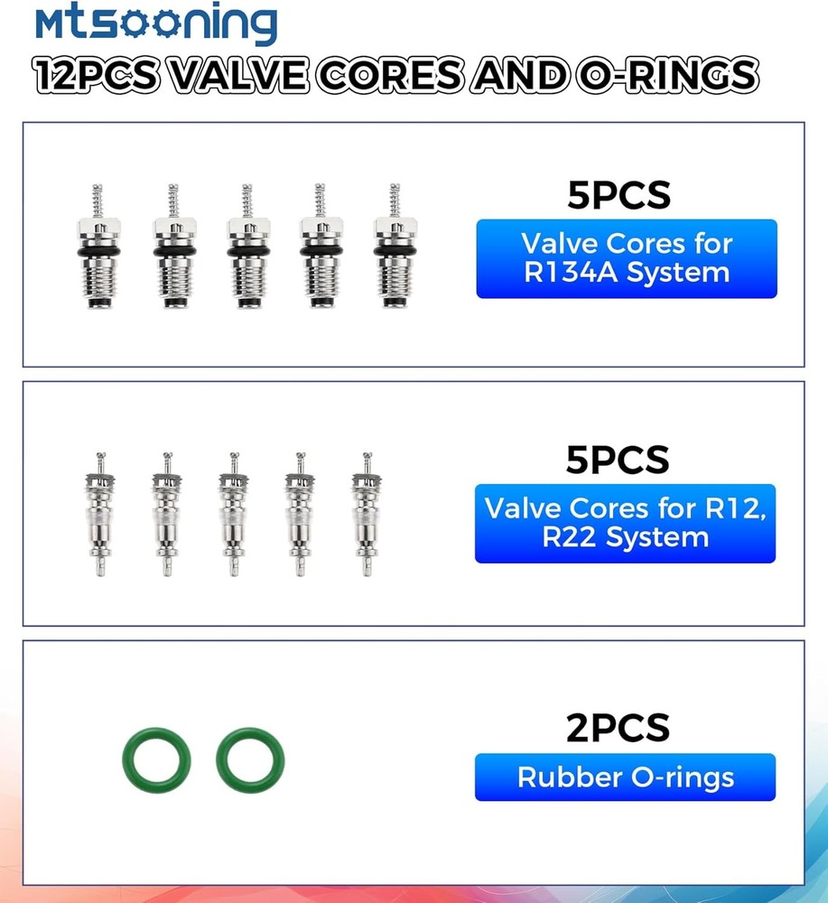 R12 R22 to R134a Conversion Kit, Include 4 PCS High/Low Fitting