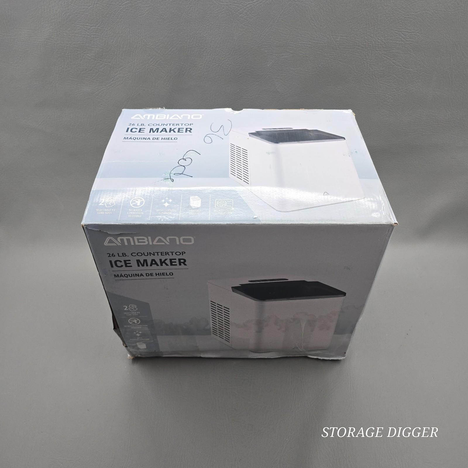 2024 Ambiano 26 lb. Countertop Ice Maker, Model GT-EWM-04-US, Made in China