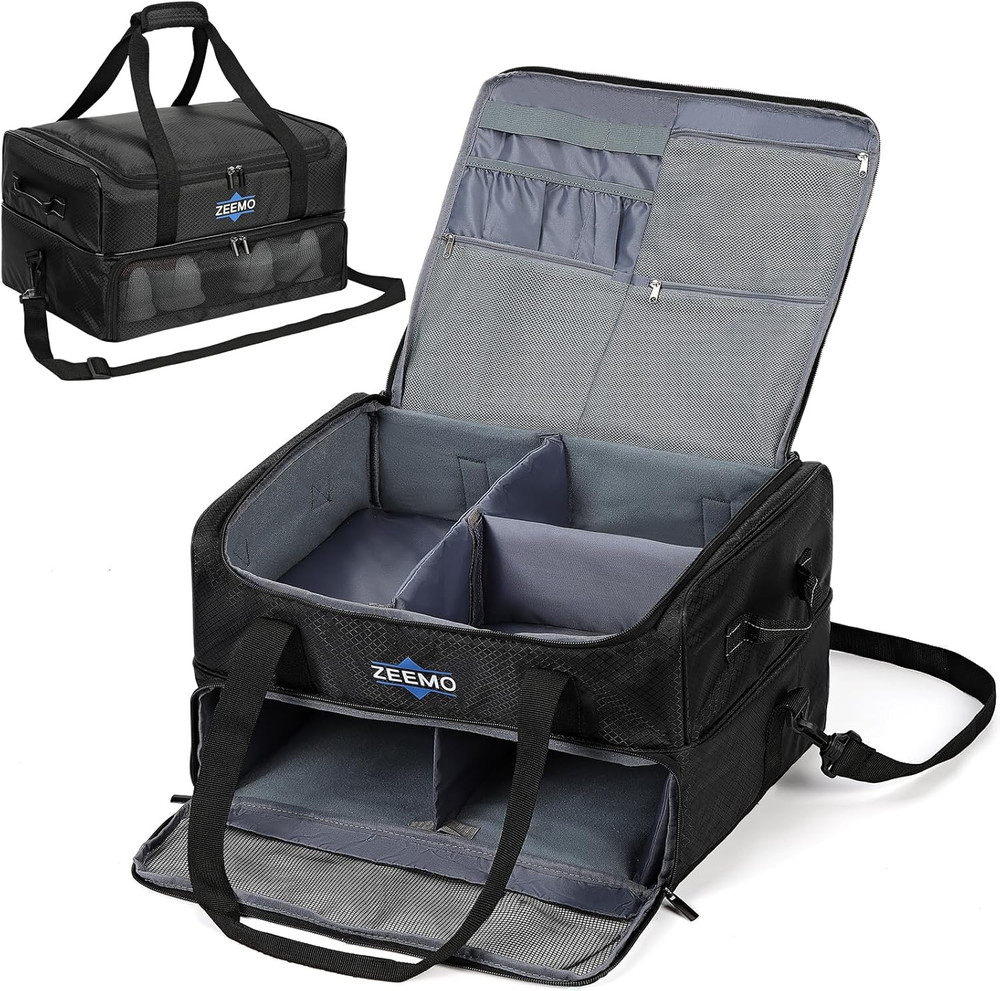 Golf Trunk Organizer, 2 Layer Car Locker with Ventilated Compartment for 2 Pair