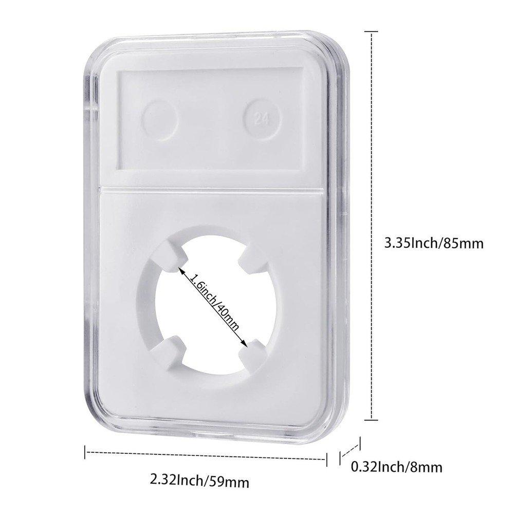 6 Pack 40mm Slab Coin Snap Holders US Silver Eagle / Flexible Variation Options