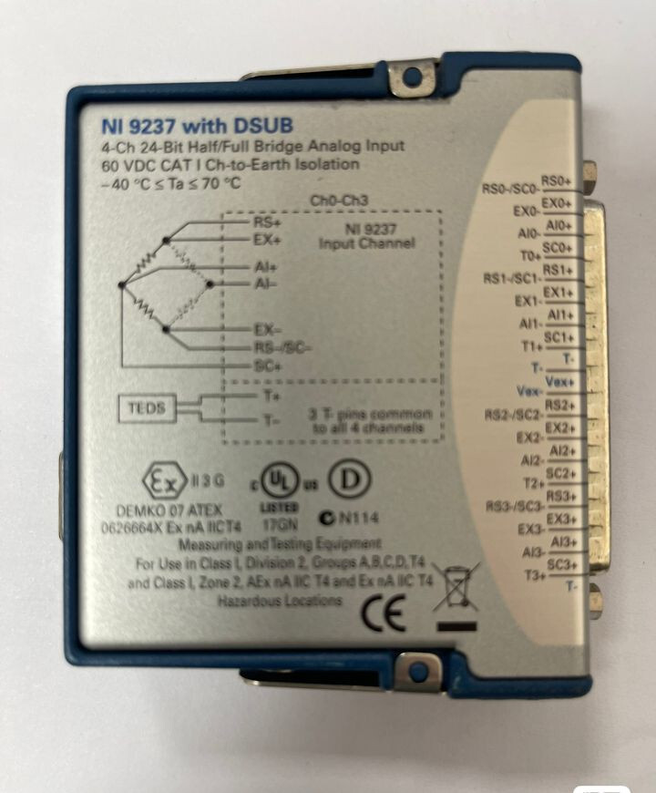 National Instruments NI 9237 cDAQ Strain / Bridge Input Module, D-Sub