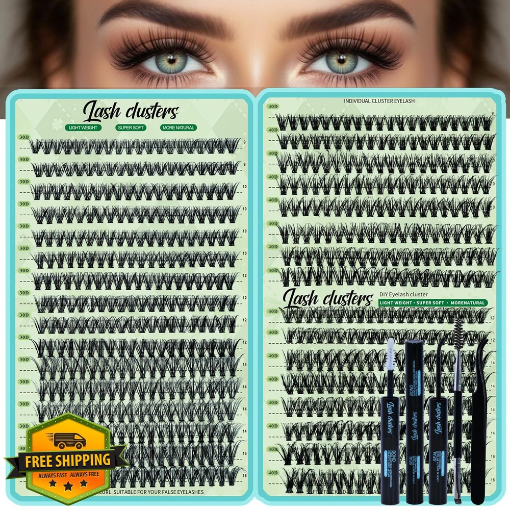 FebFeb Wispy Lash Clusters Kit 640pcs 9-16mm