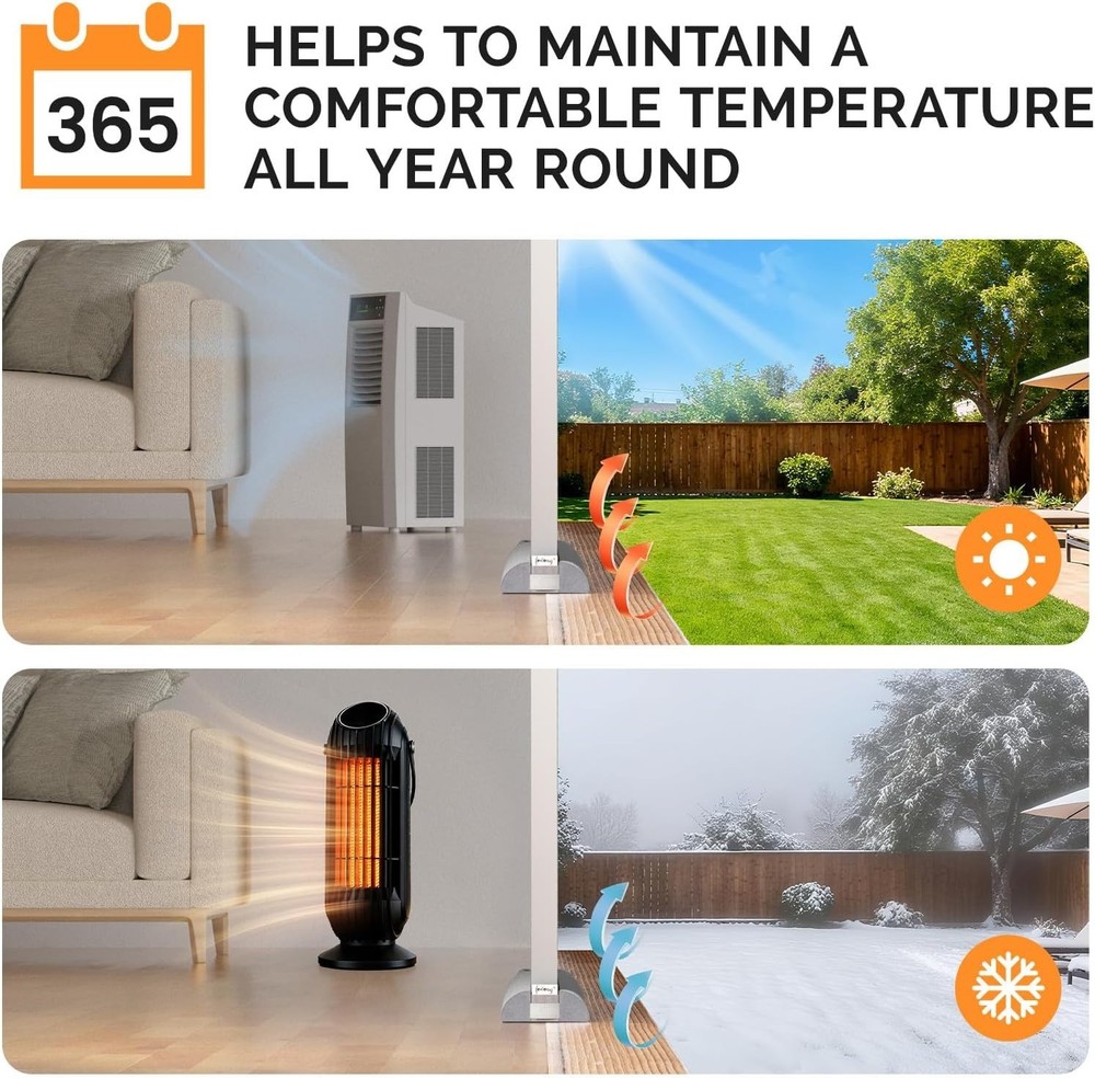 Easy-to-Install Door Draft Stoppers 2 Pack - 30in Adjustable, Efficient Gray